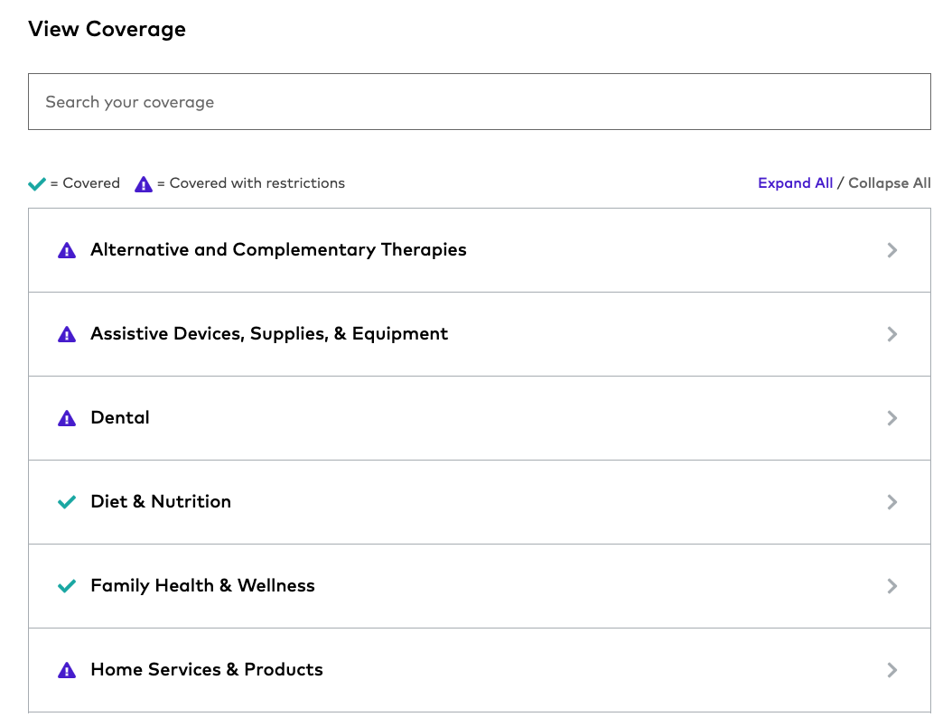 Lifestyle Spending Account View Coverage page on the League website