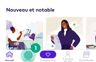 Bouton Voyage mis en évidence sur l'écran d'accueil de l'application mobile de League